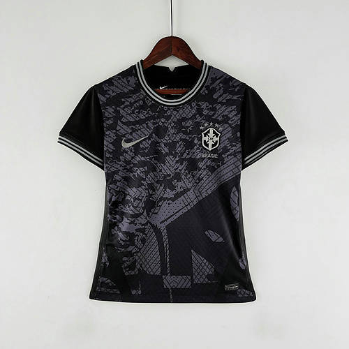 2022 Brazil Woman Black Soccer Jerseys