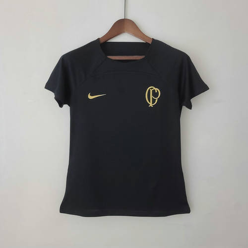 23/24 Corinthians Woman Black Training Soccer Jerseys