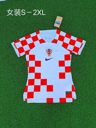 2022 Croatia Home Woman Soccer Jerseys