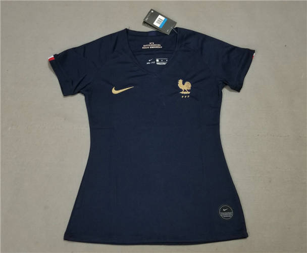 Frence Home blue woman 2019 Soccer Jerseys