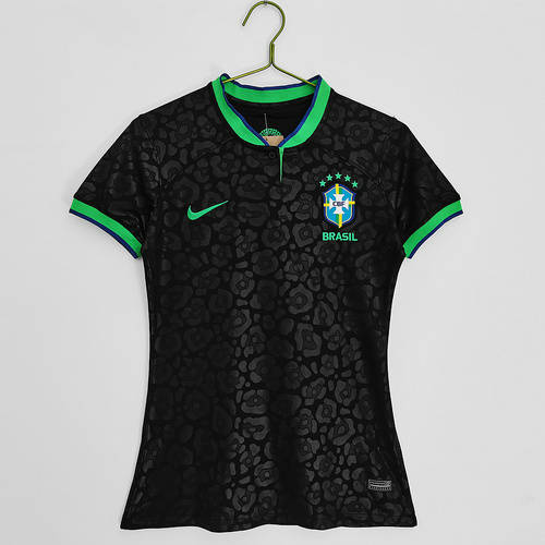 2022 Brazil Third Black Woman Soccer Jerseys