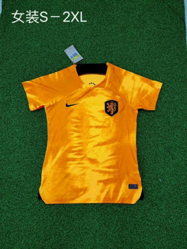 2022 Netherlands Home Woman Soccer Jerseys