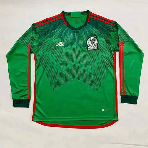 2022 Mexico Home Long Sleeve Soccer Jerseys