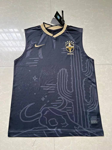 22/23 Brazil Black Soccer Vest