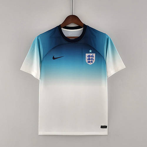 2022 England Training White Blue Soccer Jerseys