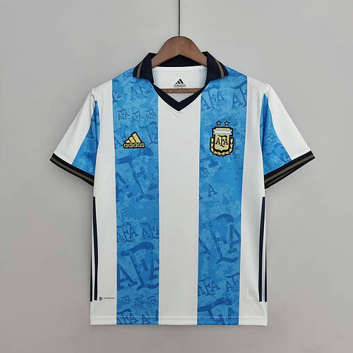 2022 Argentina Commemorative Edition White Blue Soccer Jerseys