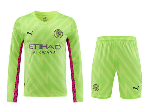 23/24 Manchester City Goalkeeper Long Sleeve Soccer Jerseys