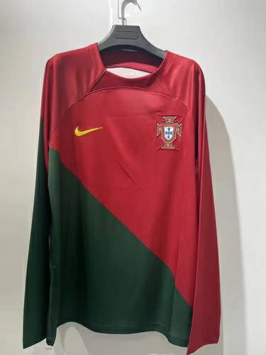 2022 Portugal Home Long Sleeve Soccer Jerseys