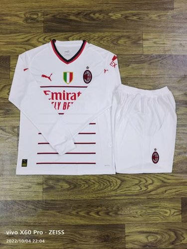 22/23 AC Milan Away Long Sleeve Soccer Jerseys