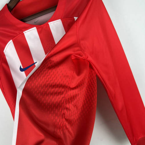 23/24 Atletico Madrid Home Long Sleeve Soccer Jerseys