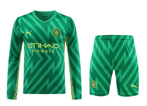 23/24 Manchester City Goalkeeper Long Sleeve Soccer Jerseys