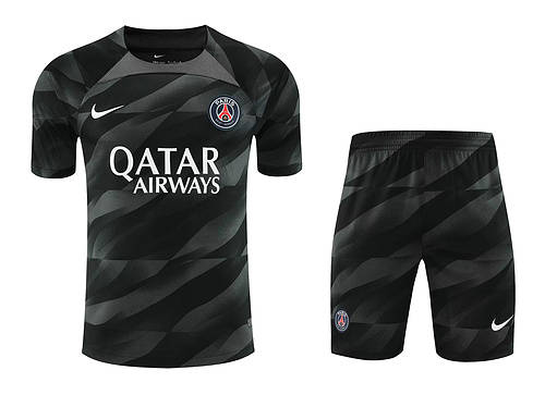 23/24 Paris Goalkeeper Black Soccer Jerseys