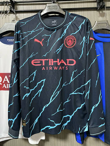 23/24 Manchester City Third Long Sleeve Soccer Jerseys