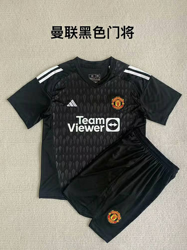 23/24 M-anchester U-nited Goalkeeper Kids Soccer Jerseys