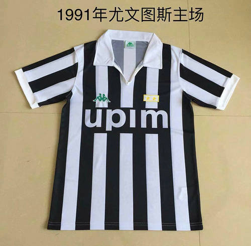 91-92 Juventus Home black/white