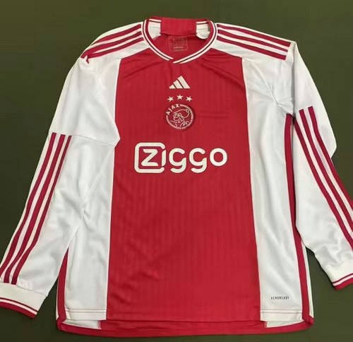 23/24 Ajax Home Long Sleeve Soccer Jerseys