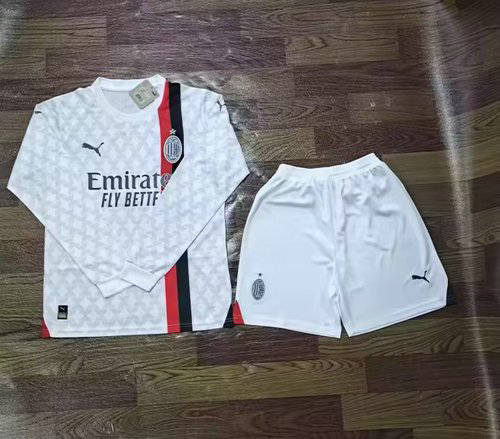 23/24 Ac Milan Away Long Sleeve Soccer Jerseys