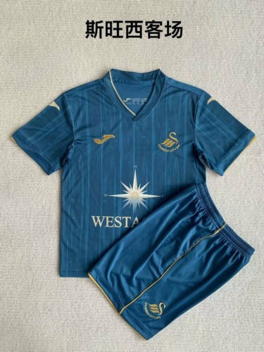 23/24 Swansea Away Kids Soccer Jerseys