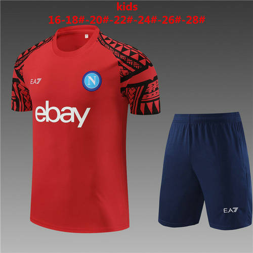 23/24 Napoli Training Kids Soccer Jerseys