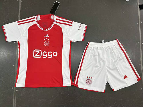 23/24 Ajax Home Kids Soccer Jerseys