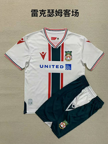 23/24 Wrexham Away Adults And Kids Soccer Jerseys Soccer Jerseys