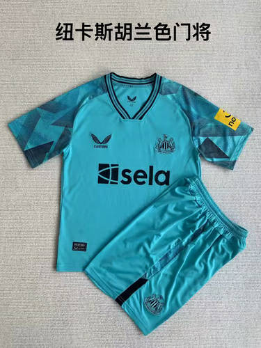 23/24 Newcastle United Goalkeeper Kids Blue Soccer Jerseys