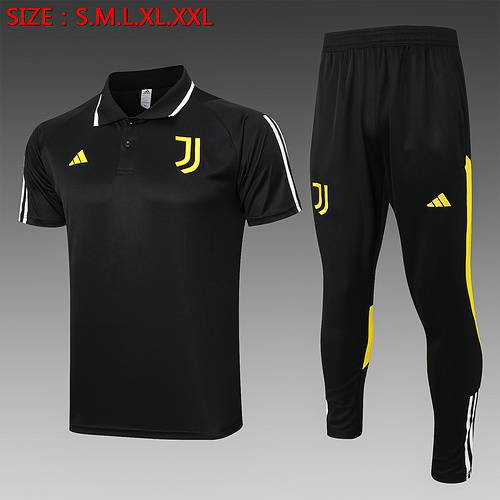 23-24 Juventus Black Polo Suit