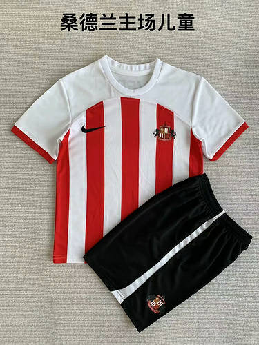 23/24 Sunderland Home Kids Soccer Jerseys