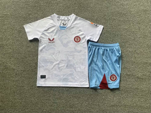 23/24 Aston Villa Away Kids Soccer Jerseys