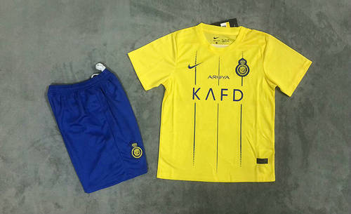 23/24 Al-nassr Home Kids Soccer Jerseys