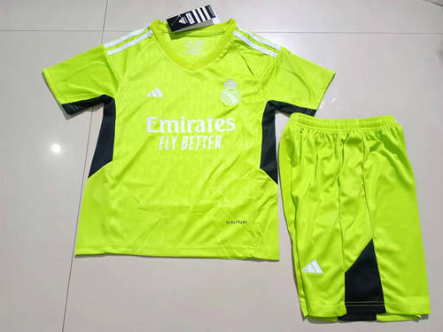 23/24 Real Madrid Goalkeeper Kids Soccer Jerseys