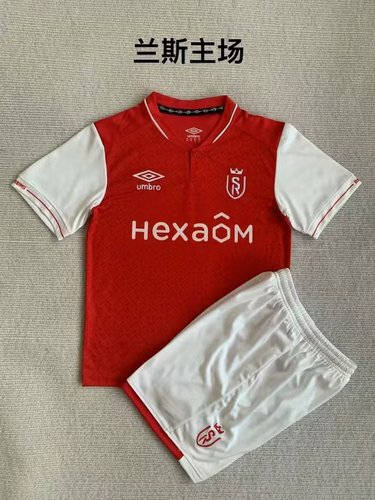 23/24 Reims Home Kids Soccer Jerseys