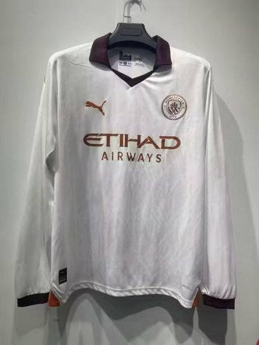 23/24 Manchester City Away Long Sleeves Soccer Jerseys