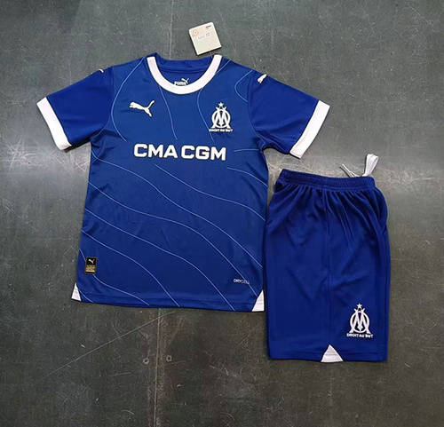 23/24 Marseille Away Kids Soccer Jerseys