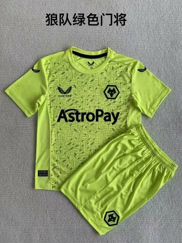 23/24 Wolves Goalkeeper Kids Soccer Jerseys