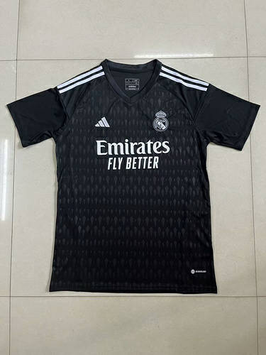 23/24 Real Madrid Goalkeeper Black Soccer Jerseys