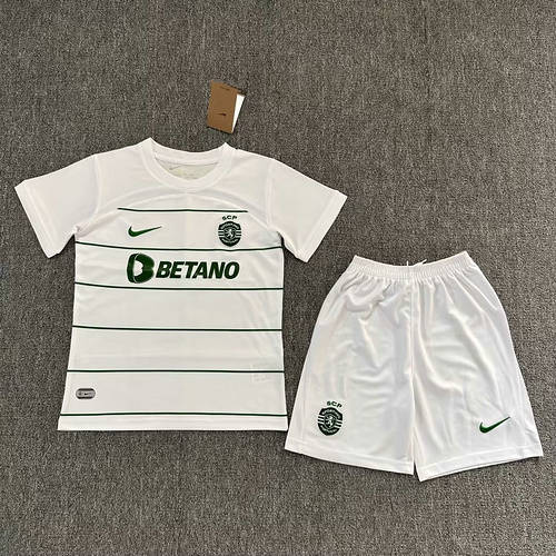 23/24 Sporting Lisbon Home Kids Soccer Jerseys