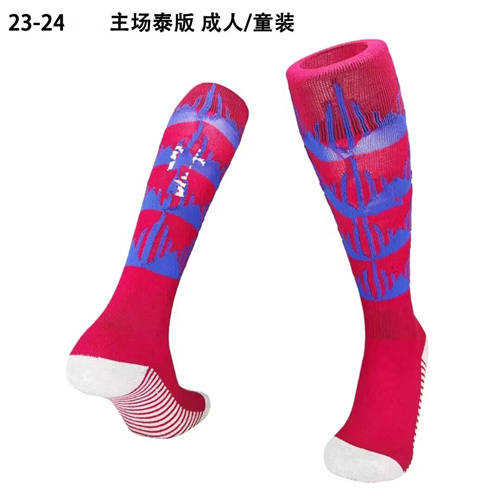 23/24 Barcelona Home Adult Kids Soccer Socks