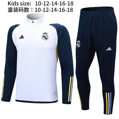 23/24 Real Madrid Kids Long Sleeve Training Suit