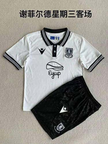 23/24 Sheffield Wednesday Away Kids Soccer Jerseys