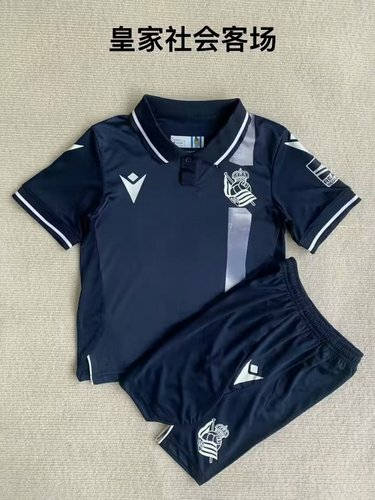 23/24 Real Sociedad Away Kids Soccer Jerseys