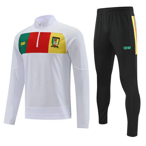 2022 Cameroon White Long Sleeve Training Suit