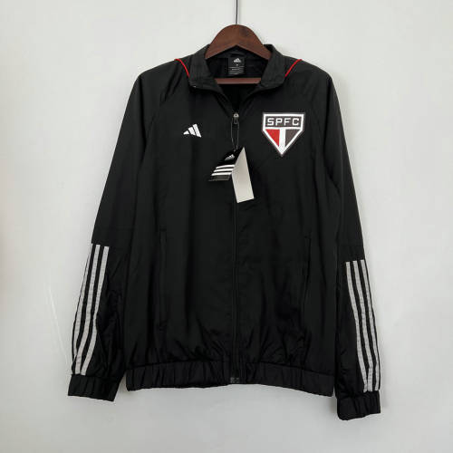 2023 Sao Paulo Black Windbreaker Jackets