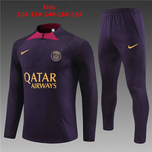 23/24 Paris Kids Player Long Sleeve Training Suit