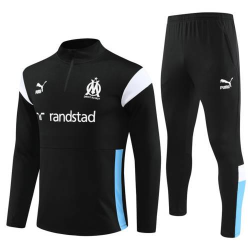 23/24 Marseille Black Long Sleeve Training Suit