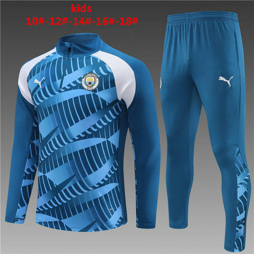 23/24 Manchester City Kids Long Sleeve Training Suit