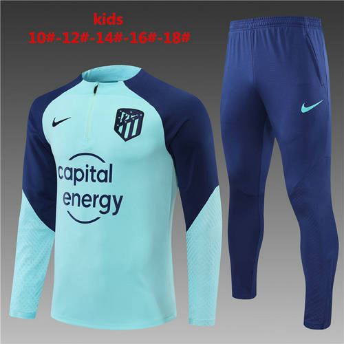 22/23 Atletico Madrid Kids Long Sleeve Training Suit