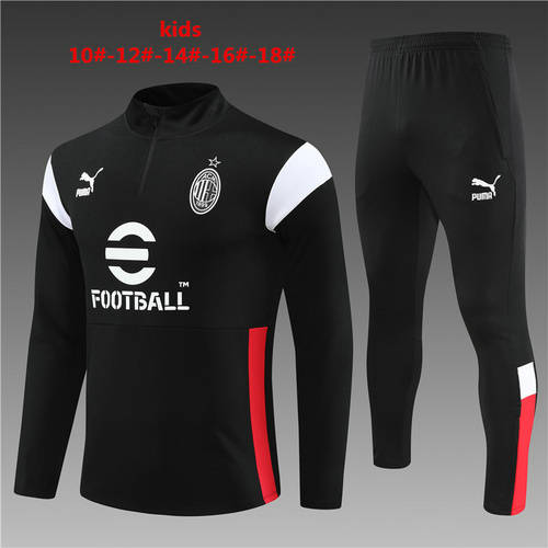 23/24 Ac Milan Kids Long Sleeve Training Suit