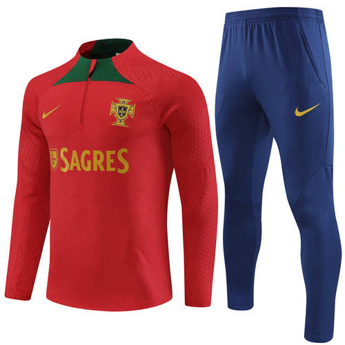 2023 Portugal Red Player Version Long Sleeve Training Suit