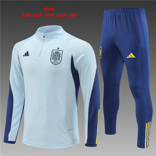 2022 Spain Kids Long Sleeve Training Suit